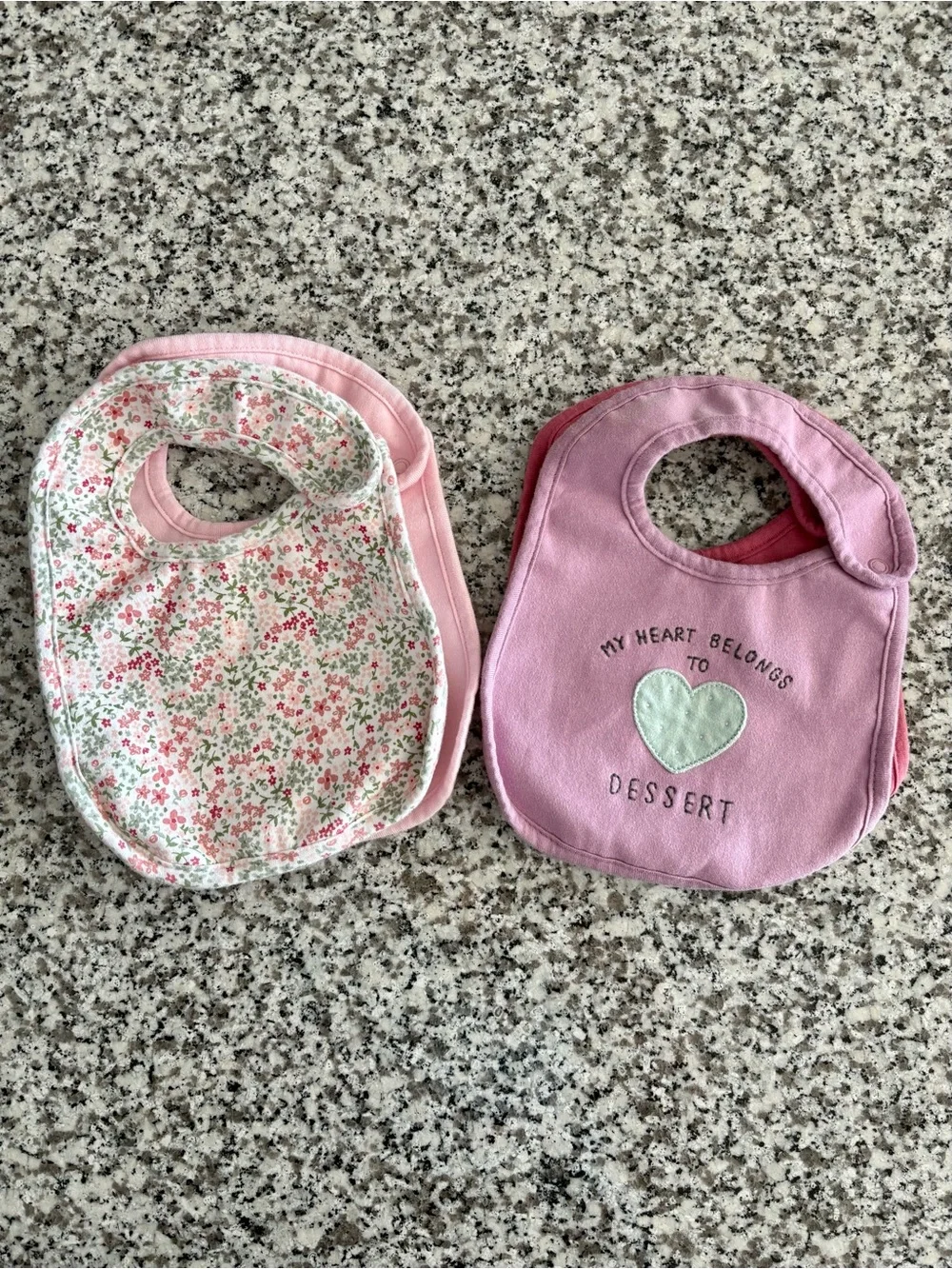 Carter's Child of Mine—Water Resistant Snap Clasp Cotton Baby Bibs (Set of 7)
